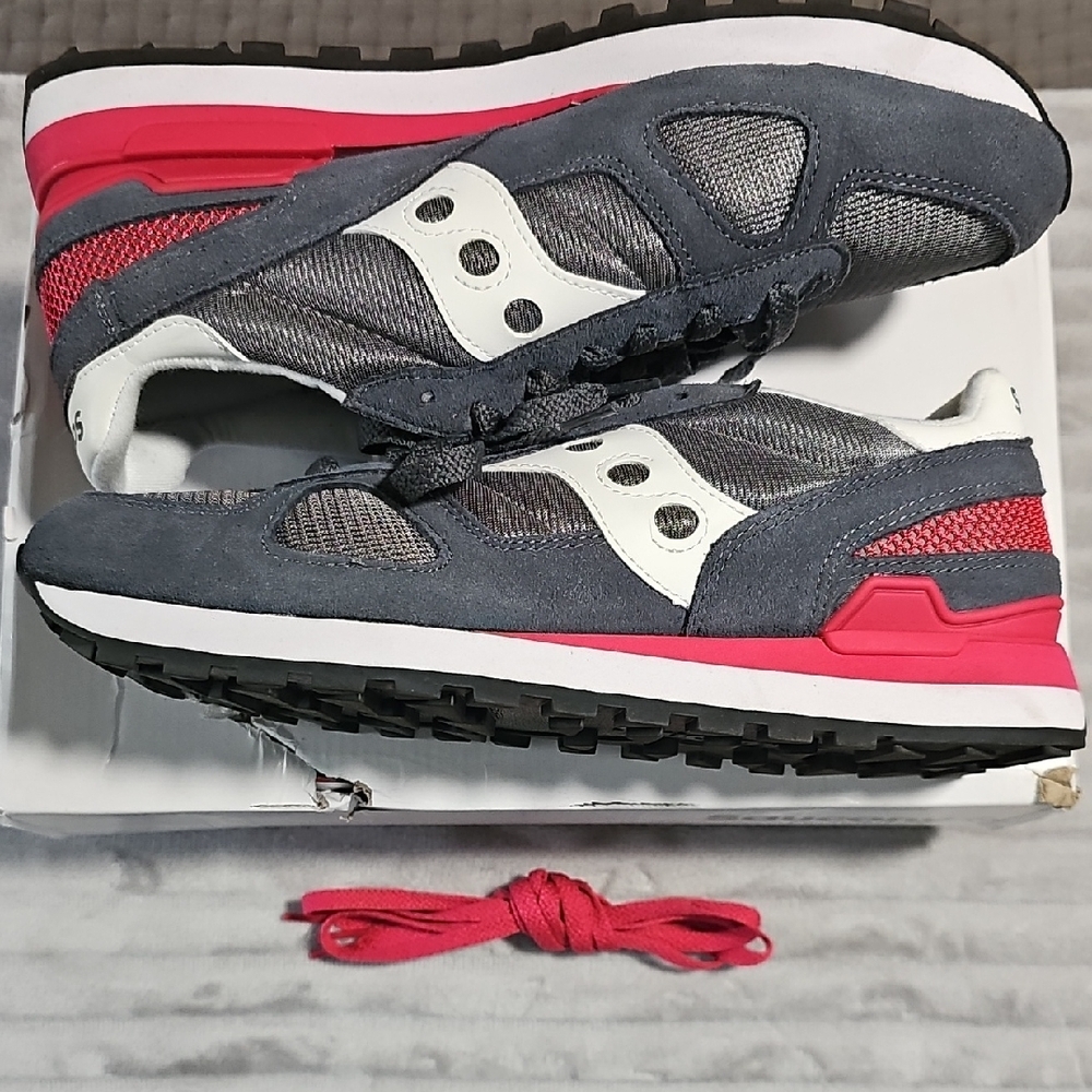 Saucony Shadow Original Dark Grey And Hot Pink